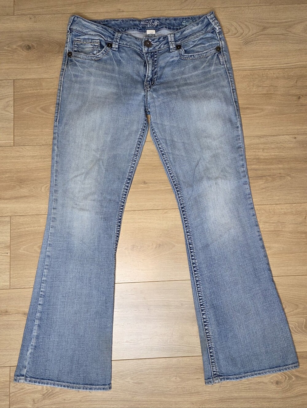 Silver Jeans Suki Bootcut Jeans Light Wash Y2K Low Rise Stretch W33 L32